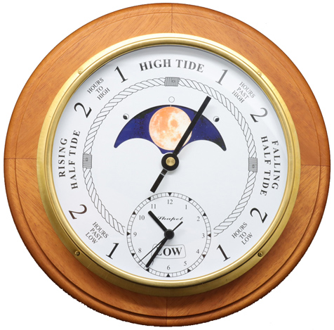 Time & Moon Phase Clock - Natural